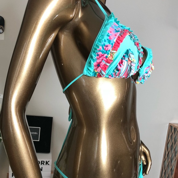 New!! Pink and mint bikini - Picture 4 of 5